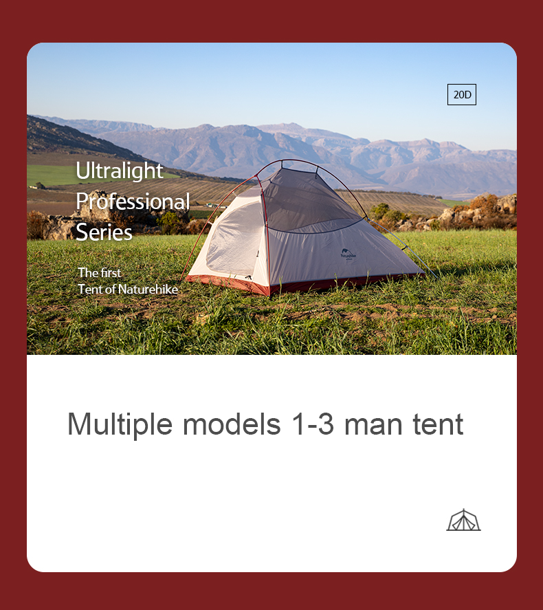 Cheap Goat Tents Cloud Up 2 Upgraded Ultralight 2 Man Tent 20D Nylon Double Layers Aluminum Pole Outdoor Winter Camping Tent Cot   